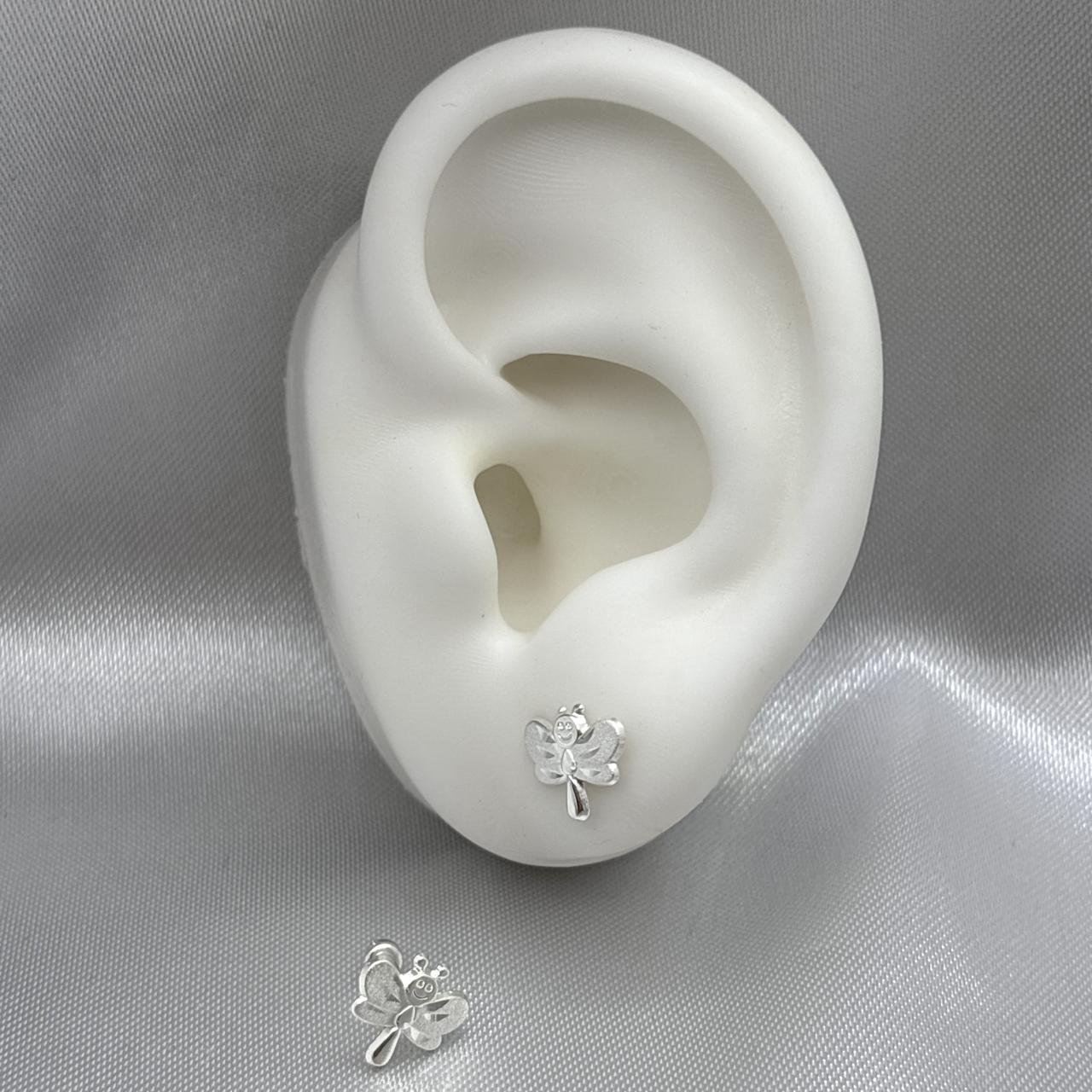 #BR188 - Broquel Mariposa Diamantado Plata - E19