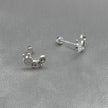 #BR191 - Broquel Oruga Piedra Zirconia Plata - E19