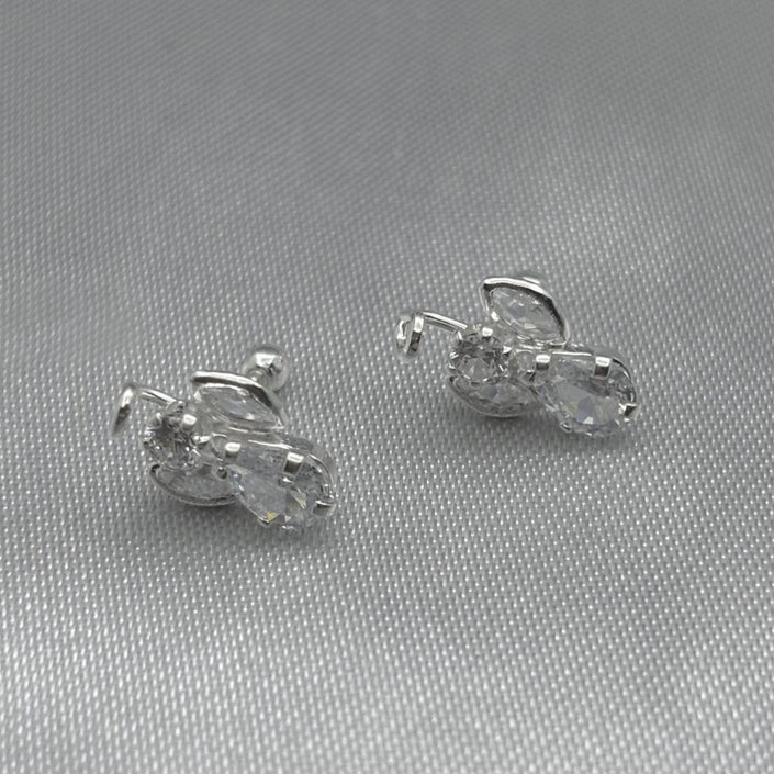 #BR193 - Broquel Angelito/Ángel Piedra Zirconia Plata - BCON