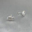 #BR197 - Broquel Tortuga Piedra Zirconia Plata - E19