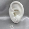 #BR197 - Broquel Tortuga Piedra Zirconia Plata - E19