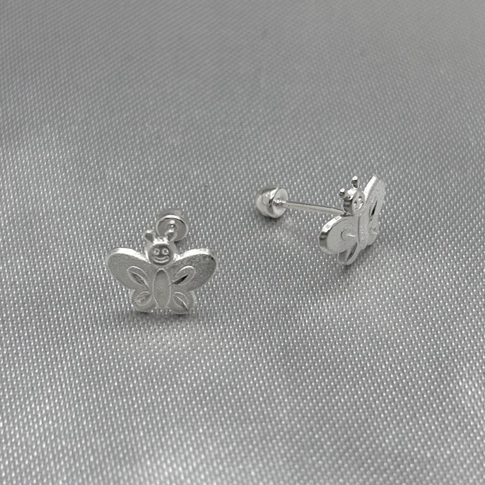 #BR206 - Broquel Mariposa Diamantado Plata - BBF