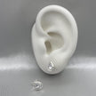 #BR208 - Broquel Gota Piedra Zirconia Plata - LL1.8