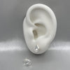 #BR208 - Broquel Gota Piedra Zirconia Plata - LL1.8
