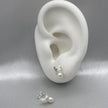 #BR214 - Broquel Mariposa Perla Con Piedra Zirconia Plata - A18/2.0