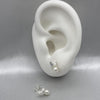 #BR214 - Broquel Mariposa Perla Con Piedra Zirconia Plata - A18/2.0