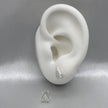 #BR215 - Broquel Doble Flecha Piedra Zirconia Plata - LL1.7