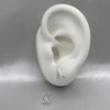 #BR215 - Broquel Doble Flecha Piedra Zirconia Plata - LL1.7