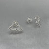 #BR217 - Broquel Nube Lluvia Piedra Zirconia Plata - LL1.8