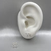 #BR237 - Broquel Moño/Moñito Piedra Zirconia Plata - LL1.7