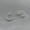 #BR244 - Broquel Circular Piedra Zirconia Plata - LL1.9