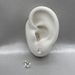 #BR245 - Broquel Flor Piedra Zirconia Plata - LL1.7