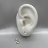 #BR245 - Broquel Flor Piedra Zirconia Plata - LL1.7