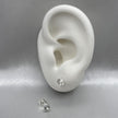 #BR246 - Broquel Circular Piedra Zirconia Plata - LL1.6
