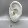 #BR246 - Broquel Circular Piedra Zirconia Plata - LL1.6