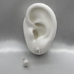 #BR247 - Broquel Media Esfera Piedra Zirconia Plata - LL2.1