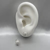 #BR247 - Broquel Media Esfera Piedra Zirconia Plata - LL2.1