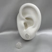 #BR251 - Broquel Circular Con Piedra Zirconia Plata - LL1.9