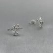 #BR253 - Broquel Avión Piedra Zirconia Plata - LL1.7