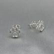 #BR254 - Broquel Huella/Huellita Perro Piedra Zirconia Plata - LL1.7