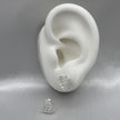 #BR260 - Broquel Corazón Hoja Con Zirconia Plata - LL1.8
