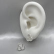 #BR261 - Broquel Rehilete Con Zirconia Plata -  LL2.4
