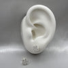 #BR263 - Broquel Circular Con Zirconia Plata - LL1.6