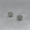 #BR263 - Broquel Circular Con Zirconia Plata - LL1.6