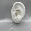 #BR265 - Broquel Mariposa Con Zirconia Plata - LL2.1