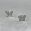 #BR265 - Broquel Mariposa Con Zirconia Plata - LL2.1
