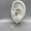 #BR269 - Broquel Gota Y Cuadro Con Zirconia Plata - LL1.9