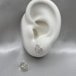 #BR273 - Broquel Candado Corazón Con Zirconia Plata - LL1.8