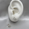 #BR273 - Broquel Candado Corazón Con Zirconia Plata - LL1.8