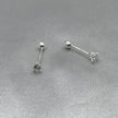 #BR274 - Broquel Con Zirconia Plata - BR