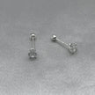 #BR274 - Broquel Con Zirconia Plata - BR