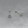 #BR274 - Broquel Con Zirconia Plata - BR