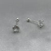 #BR274 - Broquel Con Zirconia Plata - BR