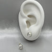 #BR287 - Broquel Tambor Con Piedra Zirconia Plata