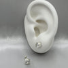 #BR287 - Broquel Tambor Con Piedra Zirconia Plata