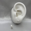 #BR301 - Broquel Gota Con Piedra Zirconia Plata - B12/1.6