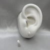 #BR301 - Broquel Gota Con Piedra Zirconia Plata - B12/1.6