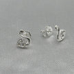 #BR307 - Broquel Cisne Piedra Zirconia Plata
