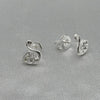 #BR307 - Broquel Cisne Piedra Zirconia Plata