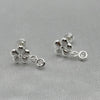 #BR319 - Broquel Flor Con Piedra Zirconia Plata