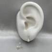 #BR323 - Broquel Perla Y Piedra Zirconia Plata