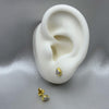 #BX10101 - Broquel Gota/Pera Con Diamante Natural Oro 10K - LX110