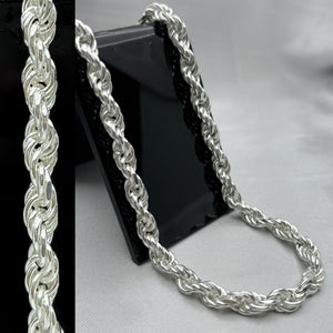 #CAD124 - Cadena Torsal De Plata - 120 - 6mm - CAD64.1