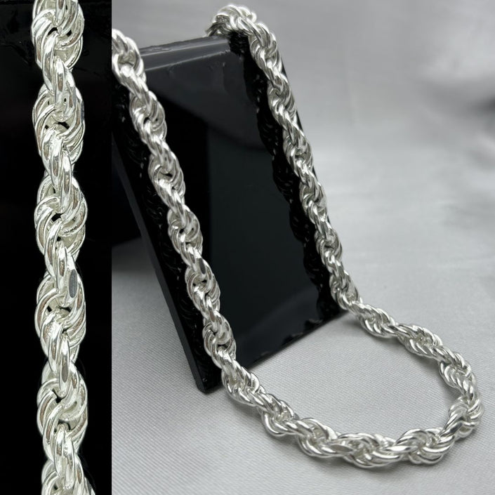 #CAD124 - Cadena Torsal De Plata - 120 - 6mm - CAD64.1