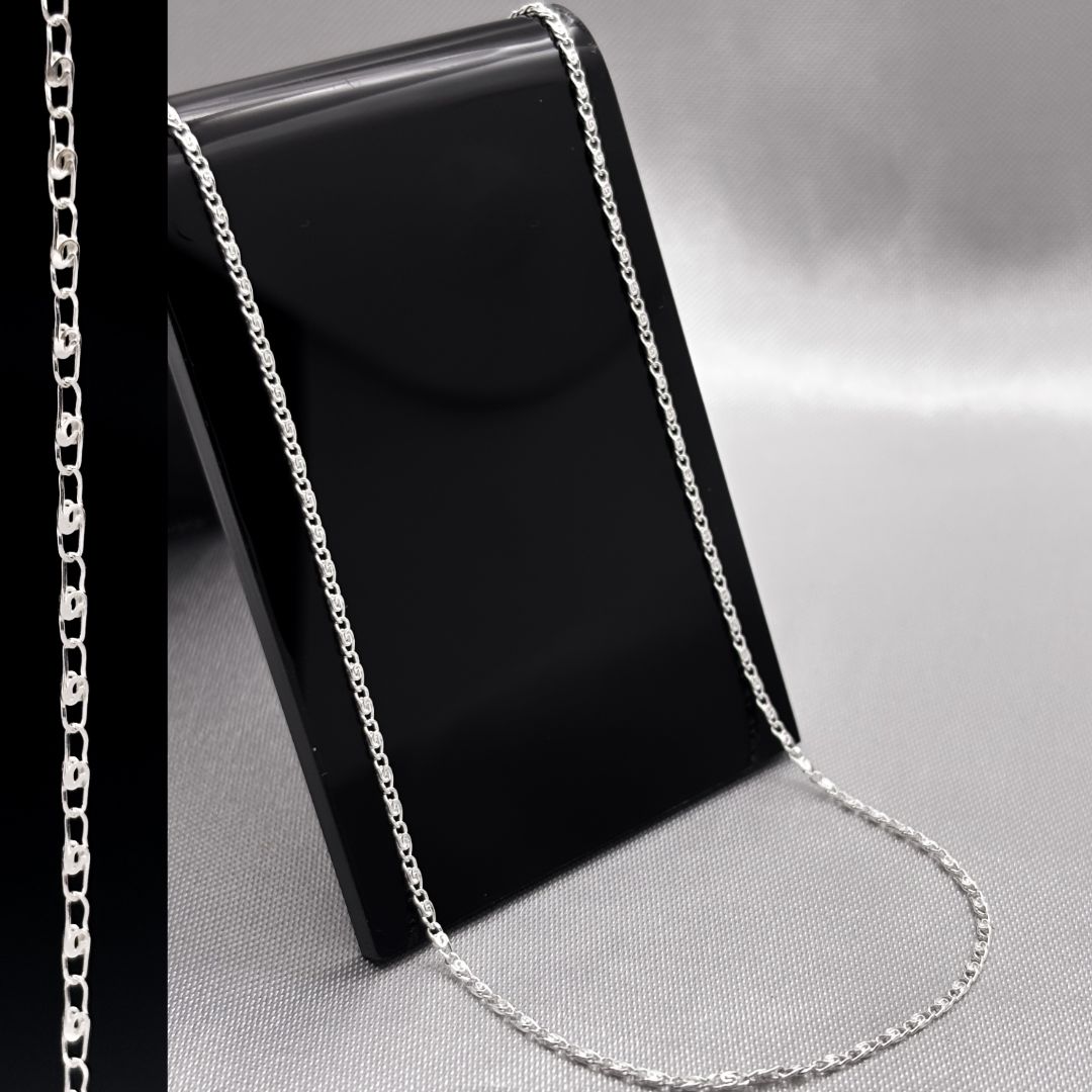 #CAD127 - Cadena Mimosa De Plata - 030 - 1 mm - CAD1.8