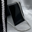#CAD245 - Cadena Tipo Tenis Con Piedra Zirconia Plata - 100 - 3 mm - PU25.9
